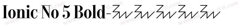 Ionic No 5 Bold字体转换